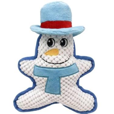 Imagem de LaLiz Brinquedo sonoro de pelúcia para animais de estimação, Papai Noel, boneco de neve, pinguim, 3 peças