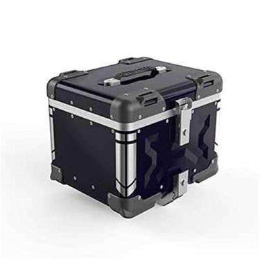 Imagem de Mala de viagem para motocicleta, 42 litros, capa universal para porta-malas de motocicleta, caixa de ferramentas de alumínio, porta-bagagens, porta-malas (Liangyinhei)