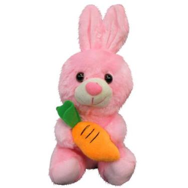 Imagem de Coelho Da Páscoa Pelúcia Enfeite Decorativo Coelhinho 27 Cm Rosa - TIN
