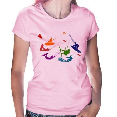 Imagem de Baby Look Kite Surf Freestyle - Foca na Moda, Rosa bebê, GG