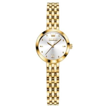 Imagem de Relógio Feminino Elegante De Pulso Analógico Quartz Dourado - OLEVS