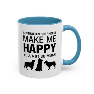 Imagem de Caneca de café pastor australiano, presente para amantes de cães, caneca engraçada para donos de animais de estimação, perfeita para aniversários, presente de mãe de cachorro, animal de estimação