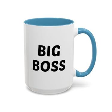 Imagem de Caneca de café Big Boss - presente para o dia do chefe, decoração de escritório, motivação de liderança, uso diário, copo engraçado para aniversário de trabalho