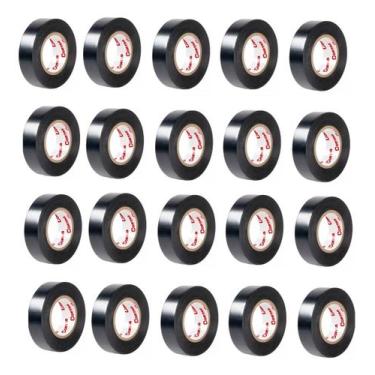 Imagem de Kit 20 Fita Isolante Profissional Cortag 18mm X 10m