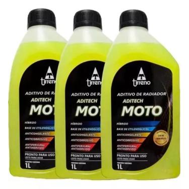 Imagem de Kit Aditivo Fluido Radiador Para Moto Aditech Tirreno - 3 L