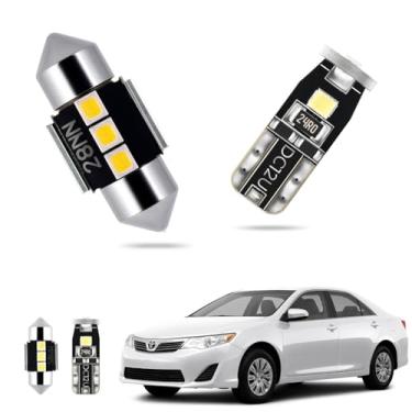 Imagem de EASY EAGLE Luzes LED interiores de carro para Toyota-Camry-2012-2020: Kit de 13 peças de lâmpadas LED brancas - Super brilhante 6000K + ferramenta de instalação