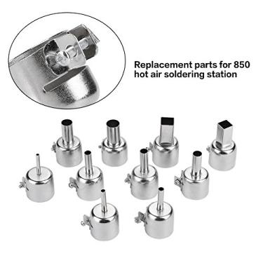 Imagem de Conjunto de Bicos de Pistola de Ar Quente 10PCS 850 - Acessórios de Pistola de Calor Compatíveis para Artesanato, Embalagem Retrátil e Soldagem - Acessórios de Precisão e Versáteis