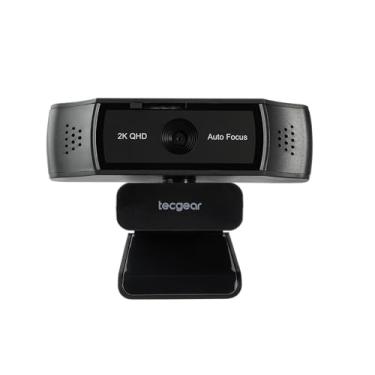 Imagem de Tecgear Sentinel 2K Webcam V2 foco automático resolução QHD capa de lente de privacidade, microfone embutido (versão 2)