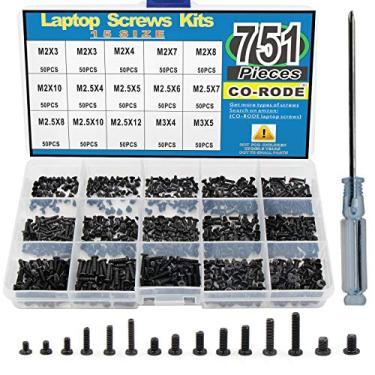 Imagem de 751 peças Kit de parafusos para notebook e computador com chave de fenda para IBM, HP, Dell, Lenovo, Samsung, Sony, Toshiba Gateway
