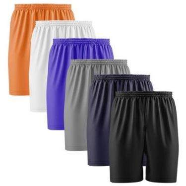 Imagem de Kit 6 Calção Short Futebol Basquete Vôlei Bermuda Dry Treino Academia-Masculino