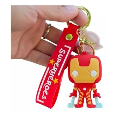 Imagem de Chaveiro 3d Marvel Homem De Ferro Personagem Chave Carro Bolsa Mochila