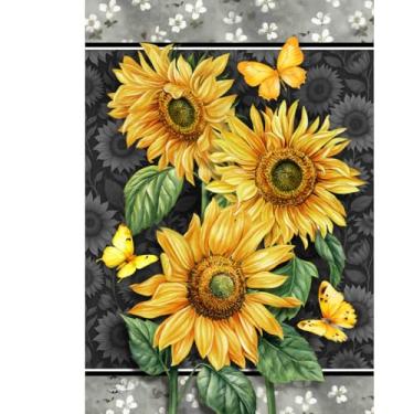 Imagem de Briarwood Lane Bandeira de casa de girassóis elegante