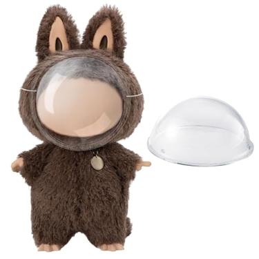 Imagem de GerdfeiTawtab Clear Bag Keychain for LABUBU Plush Doll, Clear Doll Display Protective Cover, Hanging Figure Transparent Acrylic Case Storage Box for Fans Collector (Mask)