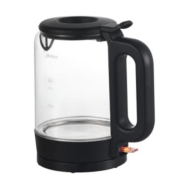 Imagem de Chaleira elétrica de vidro de 1,8 L com design de recarga superior, base giratória de 360º e iluminação azul opcional,110V,1200W, KGL17P1