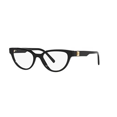 Imagem de Dolce & Gabbana Armação de óculos DG3358-501 preta com lente de demonstração de 53 mm, Preto, 53/19/145