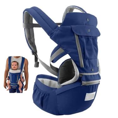 Imagem de Canguru Carregador Bebe Criança Deitado Sentado Bolso Alça Ajustavel Ergonomica Acolchoada Passeio Viagem Seguro Resistente