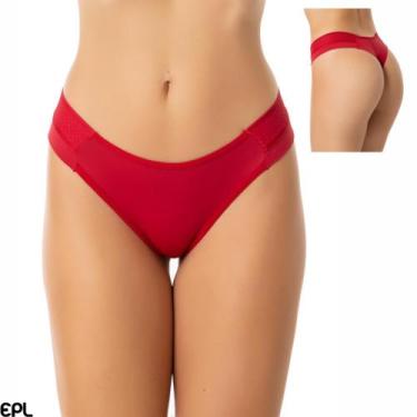 Imagem de Calcinha Fio Duplo Com Cós Elástico Tanga Fio Dental Conforto Lingerie