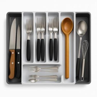 Imagem de Organizador De Talheres Gaveta Divisória Com Extensor Multiuso