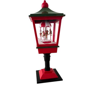 Imagem de Lanterna Decorativa Natal - Carrossel - Neve - Movimentos - Bivolt 76cm