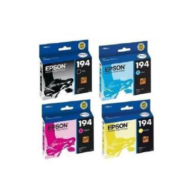 Imagem de Cartucho De Tinta Epson T196 Kit 4 Cores| Xp101 Xp201 Xp214 Xp401 Xp411 Wf-2532