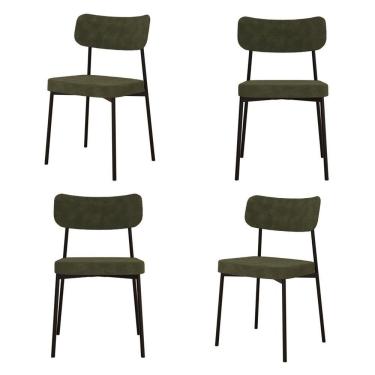 Imagem de Kit Com 4 Cadeiras Para Sala De Jantar Mona Yescasa Verde Alga