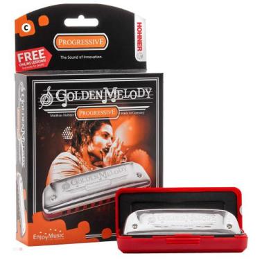 Imagem de Harmonica Hohner Gaita de Boca Profissional Golden Melody 542/20 Gaita
