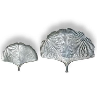 Imagem de Kit 2 Centro Mesa Folha Resina Adorno Decoração Linear Mart - Paraiso 