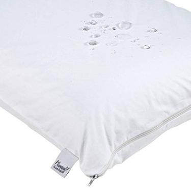 Imagem de Plumasul Capa Protetora Impermeável para Travesseiro 100% Algodão 233 fios 45x65cm Cor Branco