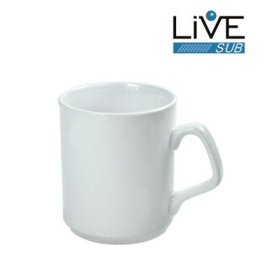 Imagem de Caneca ceramica - 325 ml - branca - alça sparta - Subliarte Sublimação