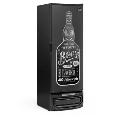Imagem de Cervejeira Vertical Porta Cega Adesivada 410 Litros Gcb40 Gelopar Refrigerador Preto 110v