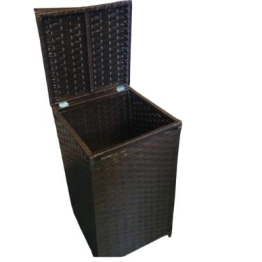 Imagem de Cesto organizador De Roupa Suja Em Fibra Sintética 70x40x40 (argila)