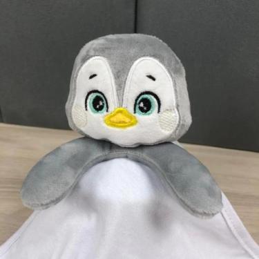 Imagem de Naninha bebê bichinhos com prendedor de chupeta - Bia Melancia, Pingui