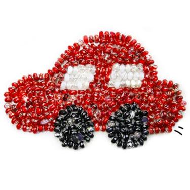 Imagem de Exway Contas espaçadoras europeias de grandes orifícios, 150 peças de varinhas de fadas com furo grande, contas de jardim para decoração de estacas, contas de murano, contas de cristal para bricolage