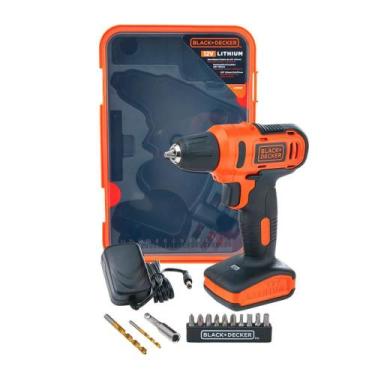 Imagem de Parafusadeira Furadeira a Bateria 12V 13 Peças Black+Decker - Black An