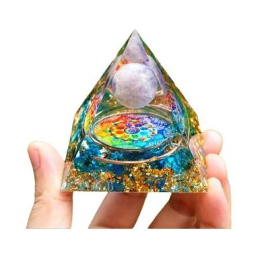 Imagem de Pirâmide De Orgonita De Ametista, Gerador De Energia De Cristal De Cur