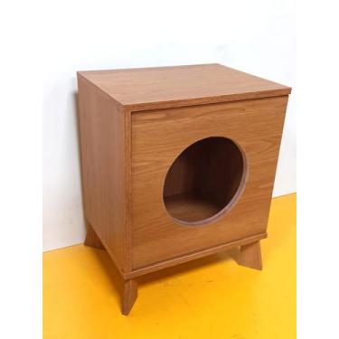 Imagem de Casa para Gato Toca MDF MADEIRA - VAI MONTADA - Dylon moveis