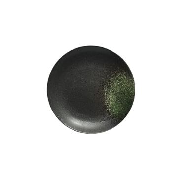 Imagem de Prato raso redondo de cerâmica japonesa prato de bolo de sobremesa de café da manhã - verde floco de neve (18 cm)