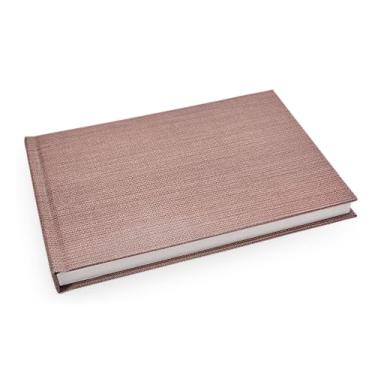 Imagem de Álbum de fotos Ical, encadernação fotolivro autocolante, folhas de papel rígido branco, para 20 fotos 15x21cm horizontal - linha Instalivro - modelo marrom com textura - 760