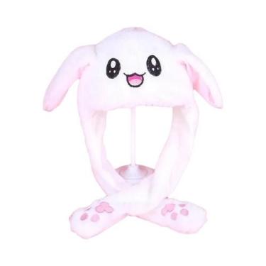 Imagem de Chapéu de Coelho Pelúcia com Orelhas que se Mexem - Brinquedo Engraçad