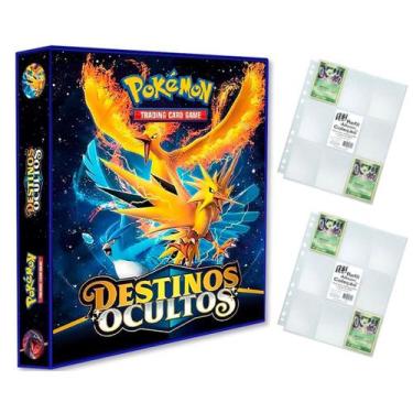 Imagem de Álbum Pasta Fichário Pokemon com 20 Folhas YES 9 Bolsos Destinos Ocult