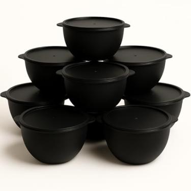 Imagem de Jogo 10 Potes Bowl Aptos Para Freezer, Micro-ondas Multiuso (Preto)