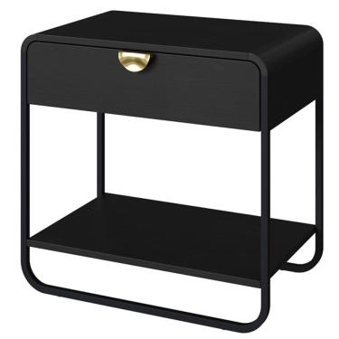 Imagem de Mesa De Cabeceira 1G Organica 60 cm 28061 Nero Preto Artesano