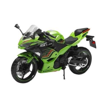 Imagem de Modelo De Motocicleta De Brinquedo Kawasaki 400 Em Escala 1:12 À Prova