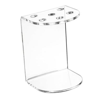 Imagem de oshhni Suporte para tesouras, armazenamento, 6 compartimentos, para estilistas, organizador de tesouras de acrílico transparente, suporte para tesouras para