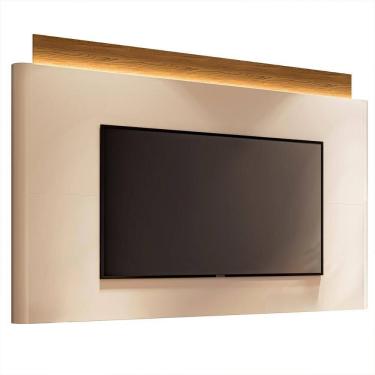 Imagem de Painel Nobre Com Led Para Tv Até 85” Polegadas 208,5 Cm Off White/cinamomo