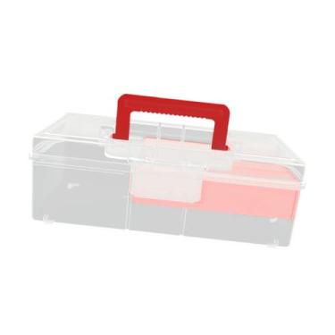 Imagem de simhoa Iscas de caixa de armazenamento de caixa de pesca caixa de tração de peixagem de trajes de pesca Organizer Fishing Tackle Box para iscas de worms, Vermelho