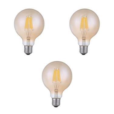Imagem de Lâmpada Filamento Led G95 Retro 4W Ambar 2200K E27 Ali72 3un
