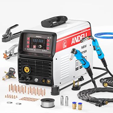 Imagem de ANDELI Máquina de solda MIG multiprocesso 160A GAS MIG/FLUX MIG/LIFT TIG/Stick/Plasma Cutter Welding Machine 110V/220V 5-IN 1 Combo de soldador para uso automático/metal/faça você mesmo