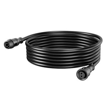 Imagem de ZYAN Pacote com 2 cabos de extensão de holofotes de paisagem de alumínio branco quente de 2 m (4 m), não adequado para holofotes solares, holofotes de paisagem com sensor e luzes de paisagem de concha