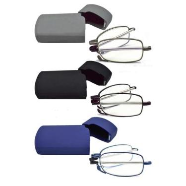 Imagem de Óculos de leitura sevenplus Blue Light Blocking 2.00X, pacote com 3
